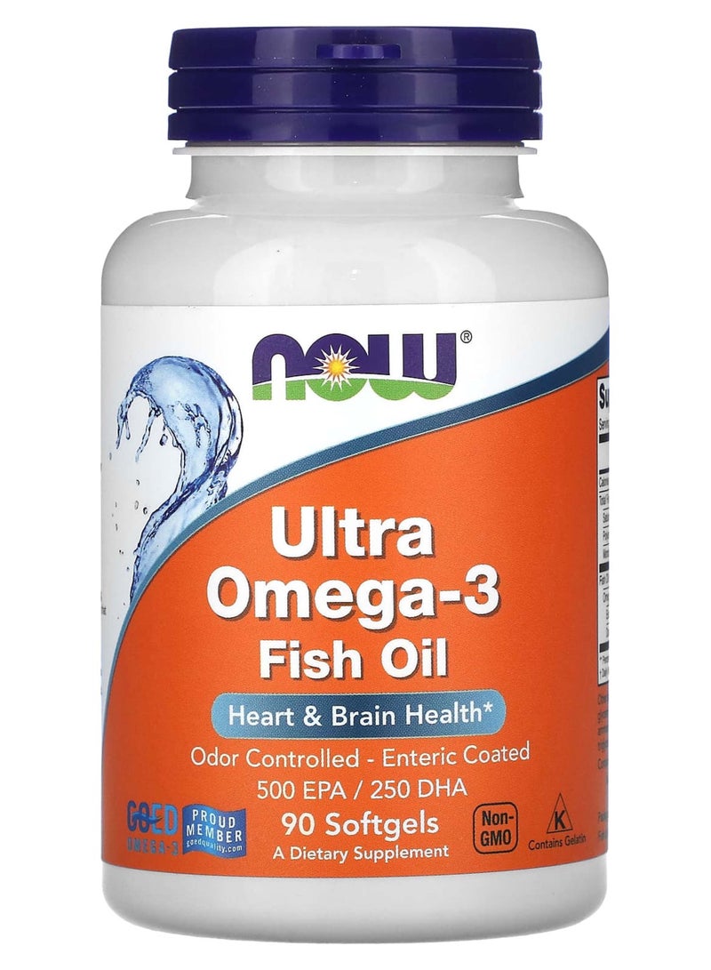 now Ultra Omega-3 Fish Oil, 90 Softgels - Image 1